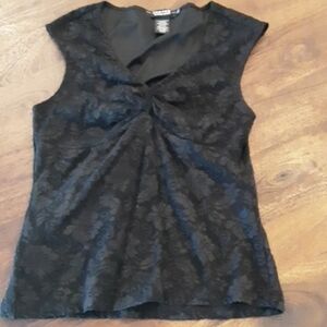 Rampage Black Lace Sleeveless Blouse